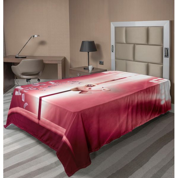 Abakuhaus Lenzuolo Divertente, Scimmia Su Un Polo Whisky Colori Pastello Composizione Motivo Stravagante, Lenzuolo Superiore Morbido E Confortevole Per Un Letto Decorativo 1 Pezzo 190 Cm X 100 Cm, Magenta Marrone Chiaro-image