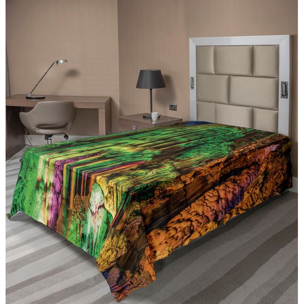 Abakuhaus Lenzuolo Colorato, Tema Formazioni Rocciose Dai Colori Dell'arcobaleno, Bellezze Naturali, Composizione Foto Pastorale, Lenzuolo Morbido E Confortevole Per Un Letto Decorativo, 1 Pezzo, 260 Cm X 168 Cm, Multicolore-image