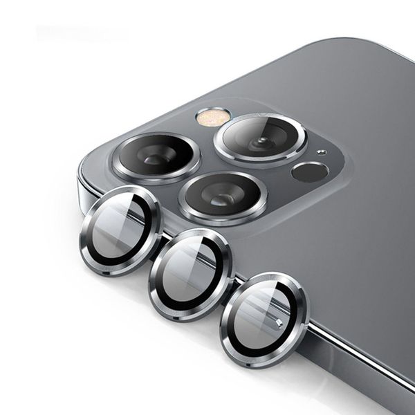 Per Apple Iphone 15 Pro / Pro Max Vetro Protettivo Lente Della Fotocamera Vetro Duro H9 Grey-image