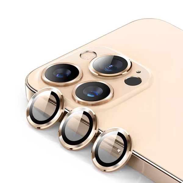 Per Apple Iphone 15 Pro / Pro Max Vetro Protettivo Lente Della Fotocamera Vetro Duro H9 Oro-image