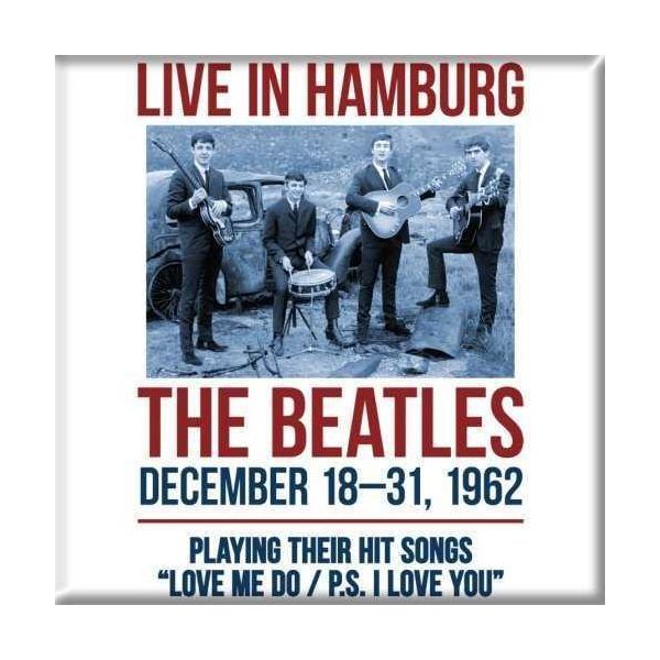 The Beatles - Magnete Da Frigo "Live In Hamburg"" RO6134 (Taglia Unica) (Bianco/Blu/Rosso)"-image