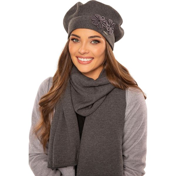 Vivisence Berretto Da Donna Elegante Berretto Invernale E Sciarpa Set Di Copricapo Caldo E Copricollo Per L'inverno E L'autunno Caldo Spesso, Set Invernale Per Le Donne, Eu, Grigio Scuro, Taglia Uniforme-image