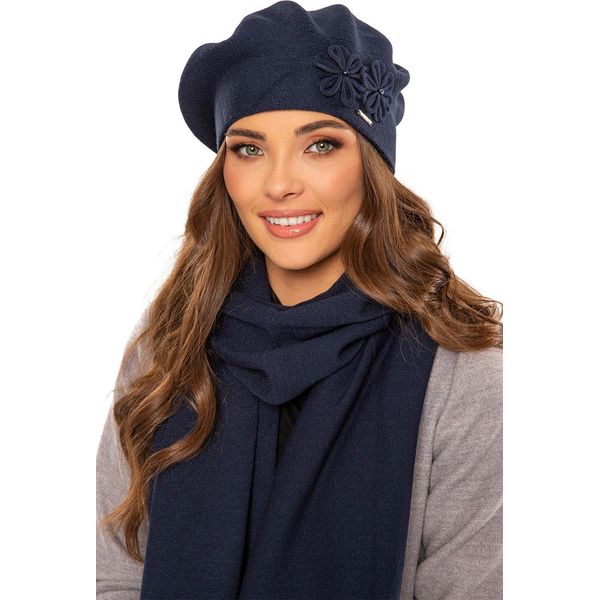 Vivisence Berretto Da Donna Elegante Cappello Invernale E Sciarpa Set Di Copricapo Caldo E Di Collo Per L'inverno E L'autunno Caldo Spesso, Set Invernale Per Le Donne, Eu, Blu Scuro, Taglia Uniforme-image
