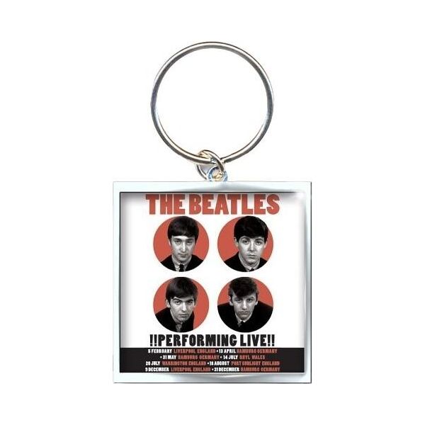 The Beatles - Stampa Fotografica Portachiavi "1962 Performing Live"" RO6122 (Taglia Unica) (Bianco/Arancione/Nero)"-image