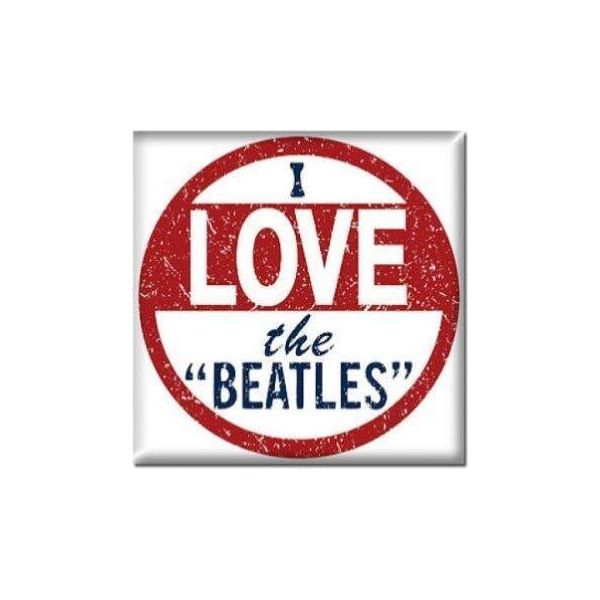 The Beatles - Magnete Da Frigo "I Love"" RO6156 (Taglia Unica) (Bianco/Rosso/Nero)"-image