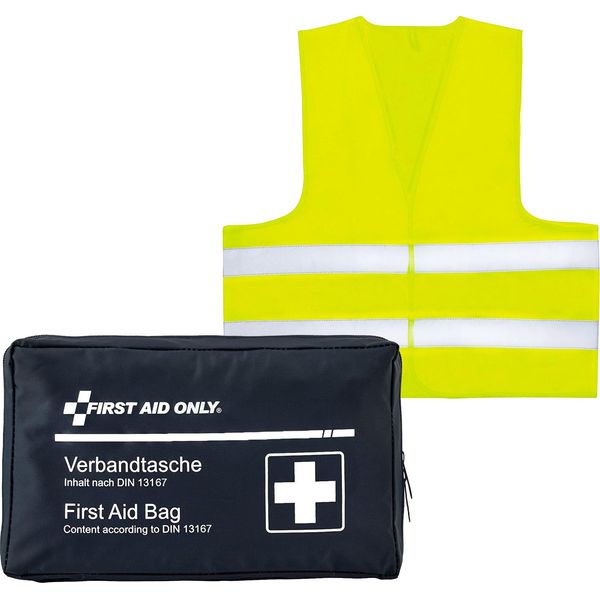 First Aid Only P-10038 First Aid Only Erste-Hilfe-Tasche Mit Warnweste Din 13167 Schwarz-image