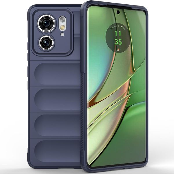 Custodia Per Motorola Edge 40 Custodia Protettiva In Silicone Tpu Morbido Antiurto Blu Scuro-image