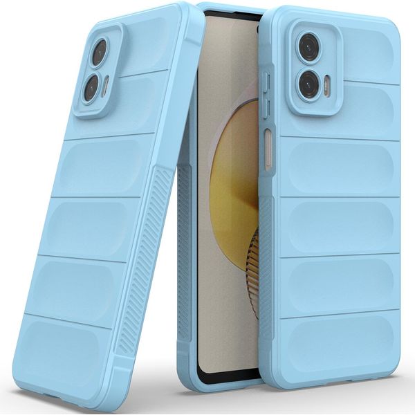 Custodia Per Motorola Moto G73 Custodia Protettiva In Silicone Tpu Morbido Antiurto Blu-image