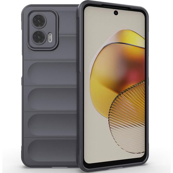 Custodia Per Motorola Moto G73 Custodia Protettiva In Silicone Tpu Morbido Antiurto Grigio Scuro-image