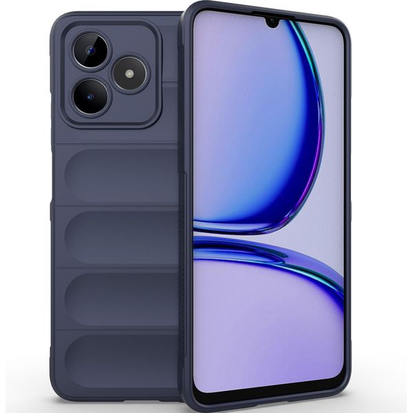 Custodia Per Realme C53 Custodia Protettiva In Silicone Tpu Morbido Antiurto Blu Scuro-image