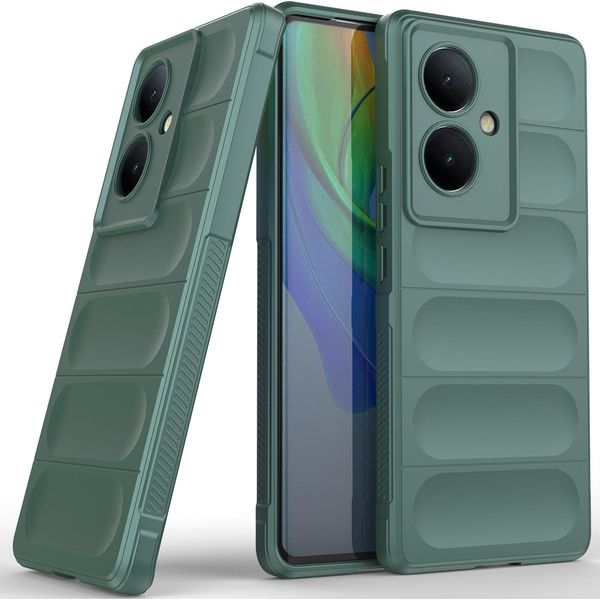 Custodia Per Vivo V29 Lite 5G / Vivo Y78+ Custodia Protettiva In Silicone Tpu Morbido Antiurto Verde-image
