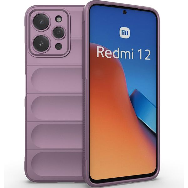 Custodia Per Xiaomi Redmi 12 4G Custodia Protettiva In Silicone Tpu Morbido Antiurto Viola-image