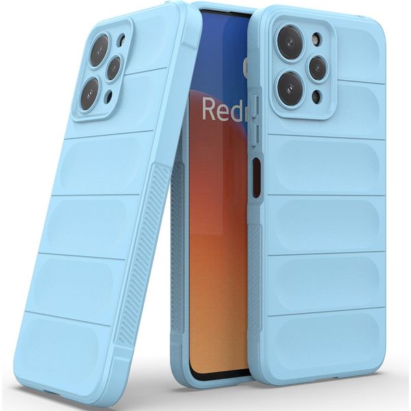 Custodia Per Xiaomi Redmi 12 4G Custodia Protettiva In Silicone Tpu Morbido Antiurto Blu-image