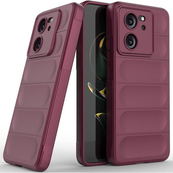 Custodia Per Xiaomi 13T / 13T Pro / Redmi K60 Custodia Protettiva Ultra Morbida In Silicone Tpu Antiurto Borgogna-image