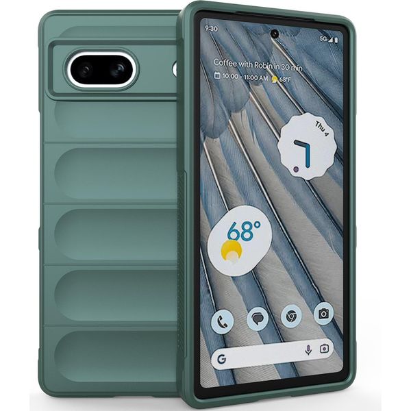 Custodia Per Google Pixel 7A Custodia Protettiva In Silicone Tpu Morbido Antiurto Verde-image