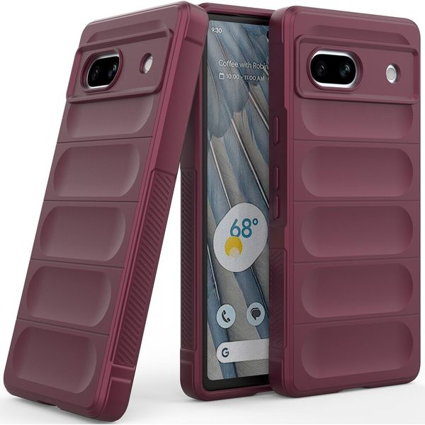 Custodia Per Google Pixel 7A Custodia Protettiva In Silicone Tpu Morbido Antiurto Borgogna-image