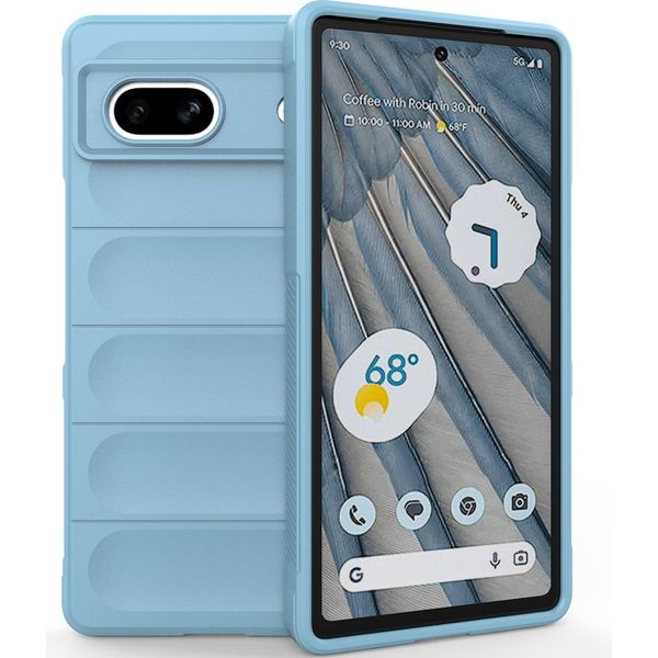Custodia Per Google Pixel 7A Custodia Protettiva In Silicone Tpu Morbido Antiurto Blu-image