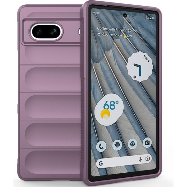 Custodia Per Google Pixel 7A Custodia Protettiva In Silicone Tpu Morbido Antiurto Viola-image