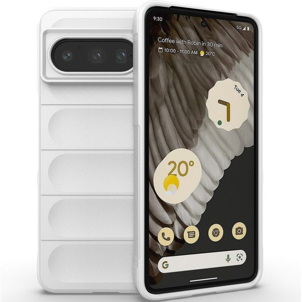 Custodia Per Google Pixel 8 Pro Custodia Protettiva In Silicone Tpu Morbido Antiurto Bianco-image