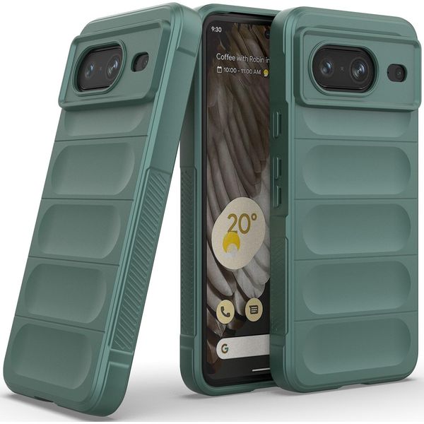 Custodia Per Google Pixel 8 Custodia Protettiva In Silicone Tpu Morbido Antiurto Verde-image