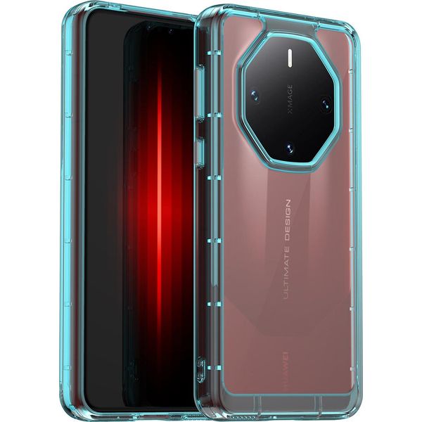 Custodia Per Huawei Mate 60 Rs Ultimate Trasparente, Antiurto Custodia Protettiva In Silicone Tpu Azzurro-image