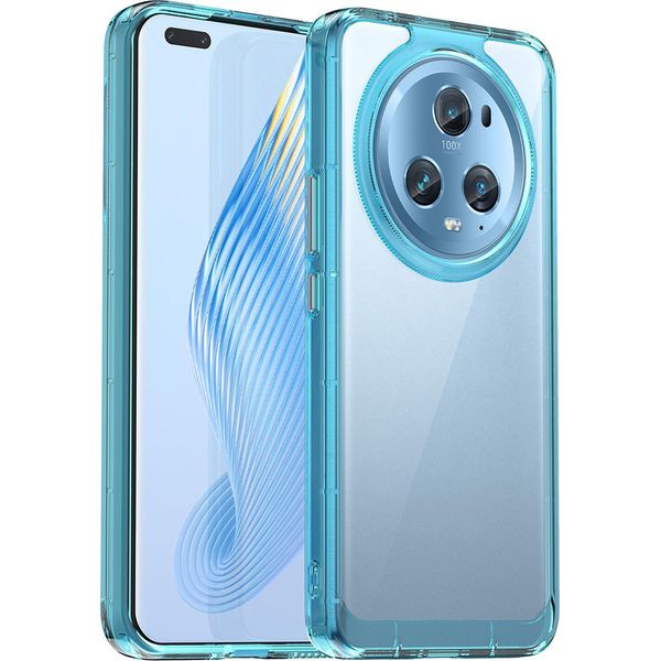 Custodia Per Honor Magic5 Pro Trasparente, Antiurto Custodia Protettiva In Silicone Tpu Azzurro-image
