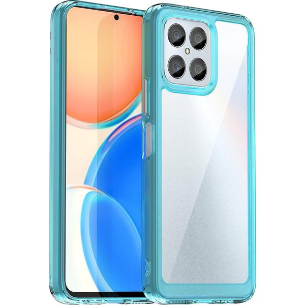 Custodia Per Honor X6 /Honor X8A /Honor X8 5G Trasparente, Antiurto Custodia Protettiva In Silicone Tpu Azzurro-image