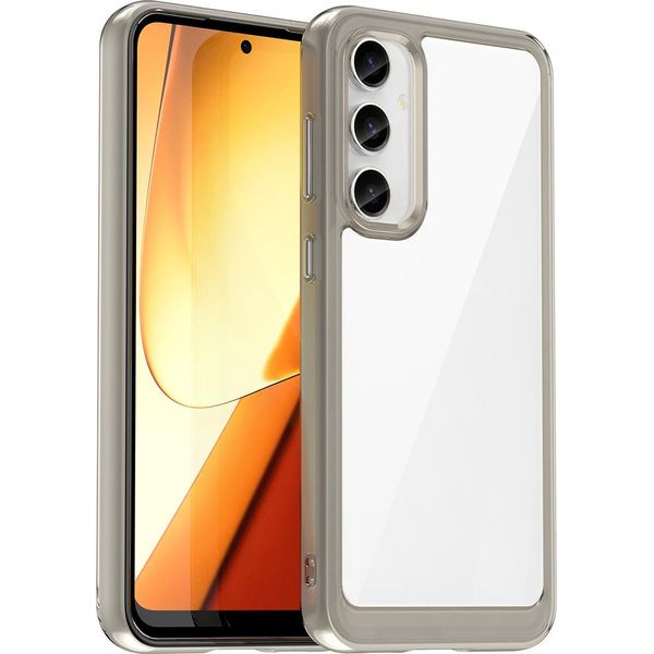Custodia Per Samsung Galaxy S23 Fe Trasparente, Antiurto In Silicone Tpu Protettivo Grigio-image