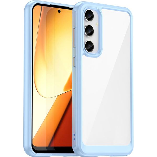 Custodia Per Samsung Galaxy S23 Fe Trasparente, Antiurto In Silicone Tpu Protettivo Blu-image