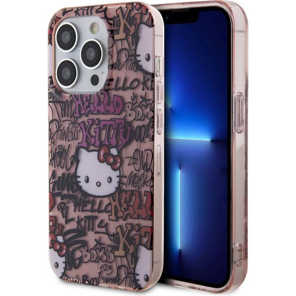 Hello Kitty Hkhcp15Lhdgptp Iphone 15 Pro 6.1 RóżOwy/Pink Hardcase Iml Tags Graffiti-image