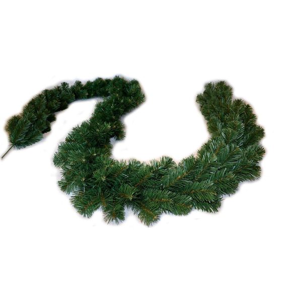 Ghirlanda Di Natale Ghirlanda Di Abete Artificiale Spessa Decorazione Di Natale Verde 275Cm 320 Punte-image