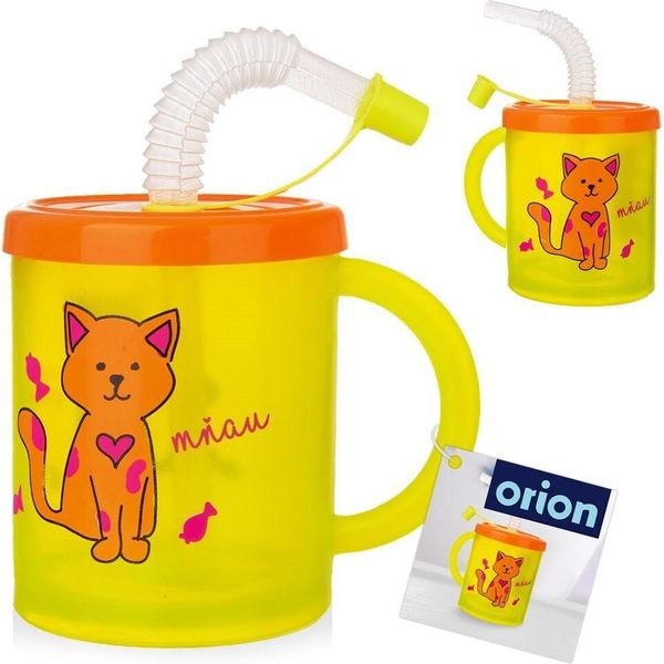 Tazza Per Bambini Orion Tazza Per Bere Con Cannuccia Per Bambini Gatto 260 M-image