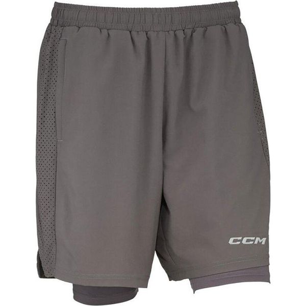 Pantaloncino Ccm Training 2In1 Senior Grigio Xs-image