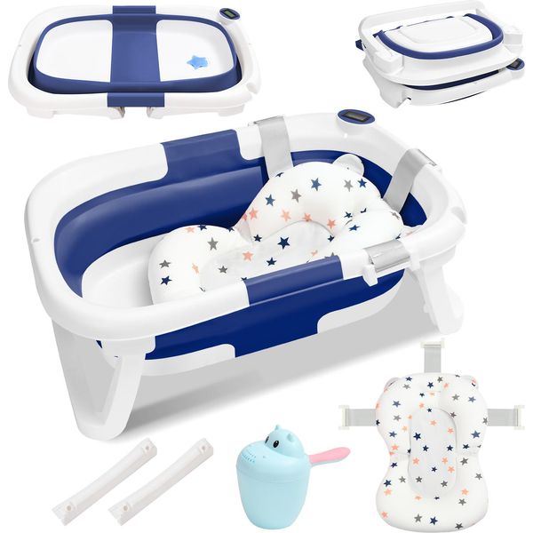 Tolletour Vasca Da Bagno Per Bambini Vasca Da Bagno Per Bambini Pieghevole Pieghevole Sicuro 3 In 1-image