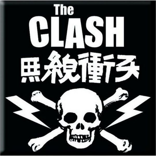 The Clash - Magnete Da Frigo, Teschio RO7563 (Taglia Unica) (Nero/Bianco)-image