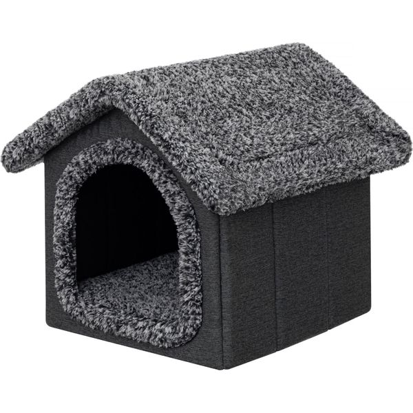 Cuccia Per Cani Cuccia Per Gatti Grotta Per Cani Casa Per Gatti Grotta Cuscino Per Cani Cuscino Per Gatti Cuccia Per Animali Domestici Indoor, Dimensione 1: 32X38X32 Cm, Nero-image