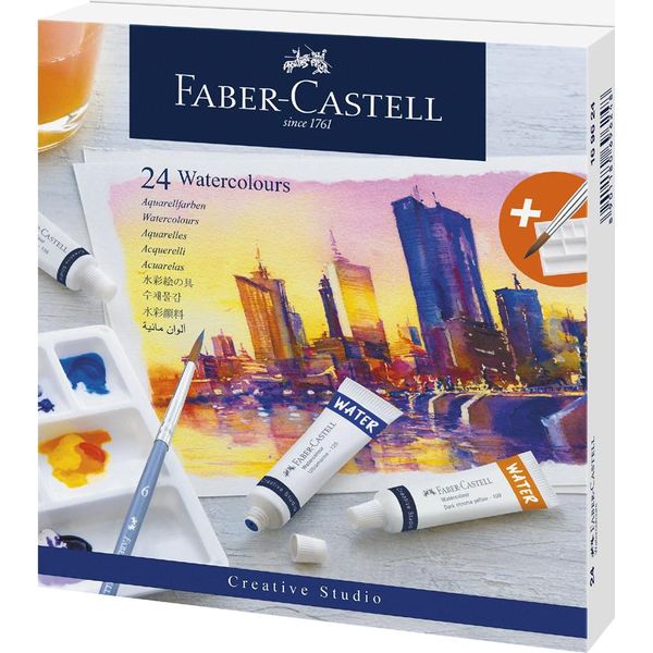 Faber-Castell 169624 Acquerello FABER-CASTELL In Tubetto, Confezione Da 24 Pezzi-image