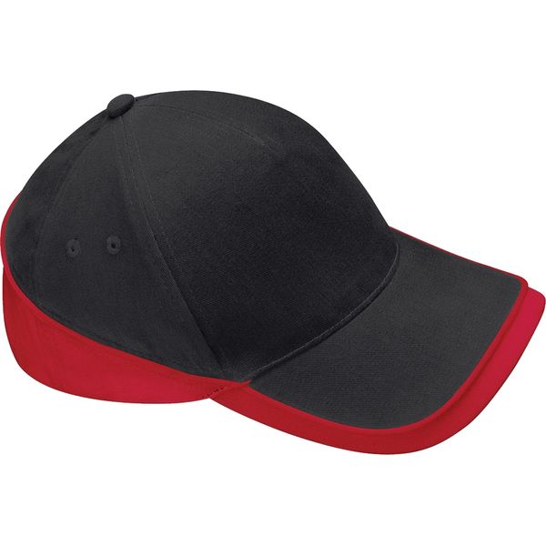 Beechfield - Berretto "Teamwear Competition"" BC4915 (Taglia Unica) (Nero/Rosso)"-image