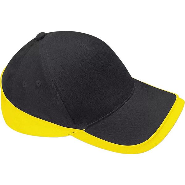 Beechfield - Cappellino "Teamwear Competition"" BC4915 (Taglia Unica) (Nero/Giallo)"-image