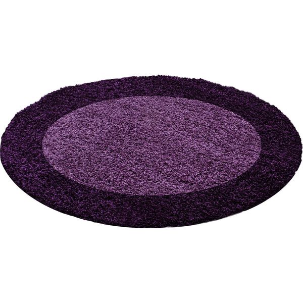 Tappeto A Pelo Alto Life Purple 160 Cm Rotondo-image