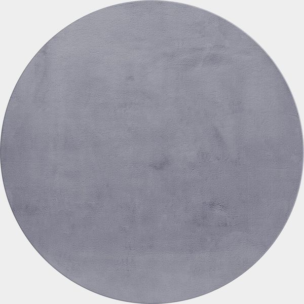 Tappeto A Pelo Alto Pouffy Grey 200 Cm Rotondo-image
