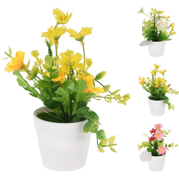 Fiore Artificiale Fiore In Vaso, Diametro 13,5 Cm, Mix Di Specie-image