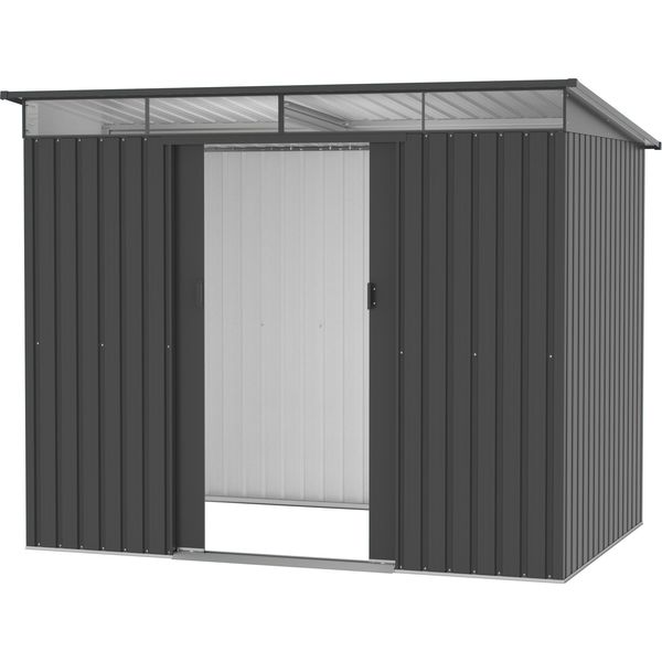 Tepro Multi Shed Xl Capannone In Metallo Con Tetto A Una Falda E Luce A Nastro-image
