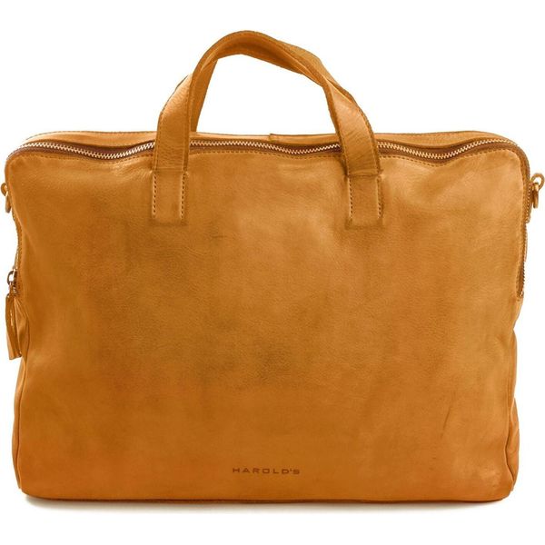 Harold's Pelle Laptop Bag Con Scomparto Per Laptop Submarine Notebookbag Carry Case Yellow Senape-image