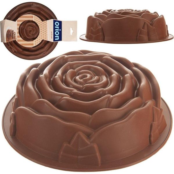 Stampo Per Bundt Cake In Silicone Orion Stampo Per Dolci In Silicone Rose Sillinie 25 Cm-image