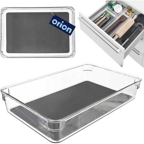 Contenitore Orion Contenitore Di Stoccaggio Contenitore Di Plastica Grigio 24X16X4,5 Cm-image