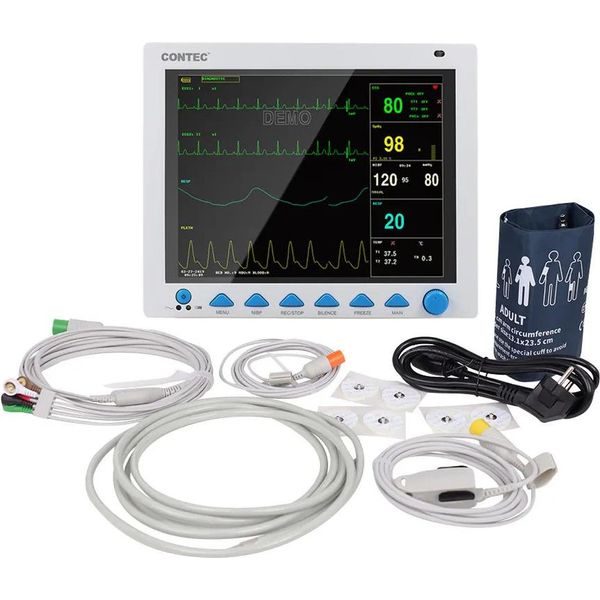 Ce Portatile 12,1 Pollici Segni Vitali Paziente Monitor Multiparametro Icu Macchina CMS8000-image