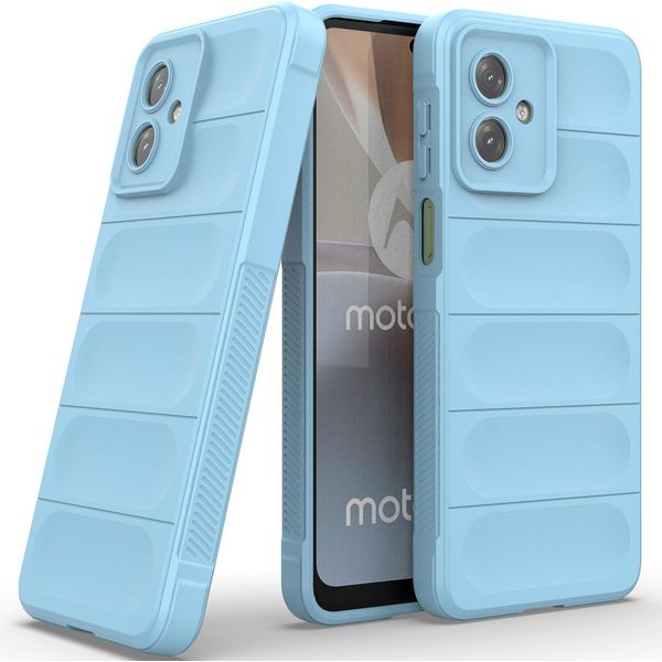Custodia Per Motorola Moto G54 Custodia Protettiva In Silicone Tpu Morbido Antiurto Blu-image
