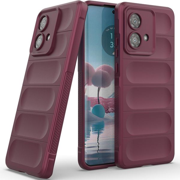 Custodia Per Motorola Edge 40 Neo Custodia Protettiva In Silicone Tpu Morbido Antiurto Maroon-image