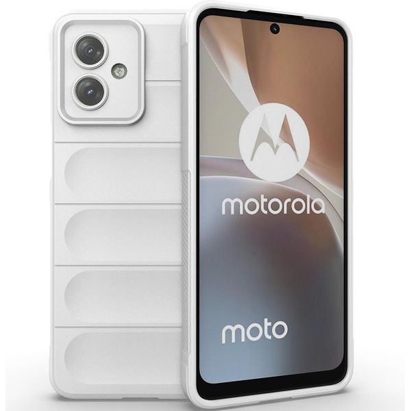 Custodia Per Motorola Moto G54 Custodia Protettiva In Silicone Tpu Morbido Antiurto Bianco-image